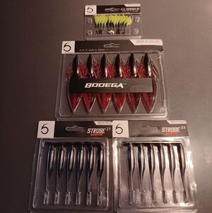 (4)6th Sense Lot Of 4 All Exclusive Color Fishing Plastics NIP